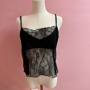 Sheer Black Lace Camisole